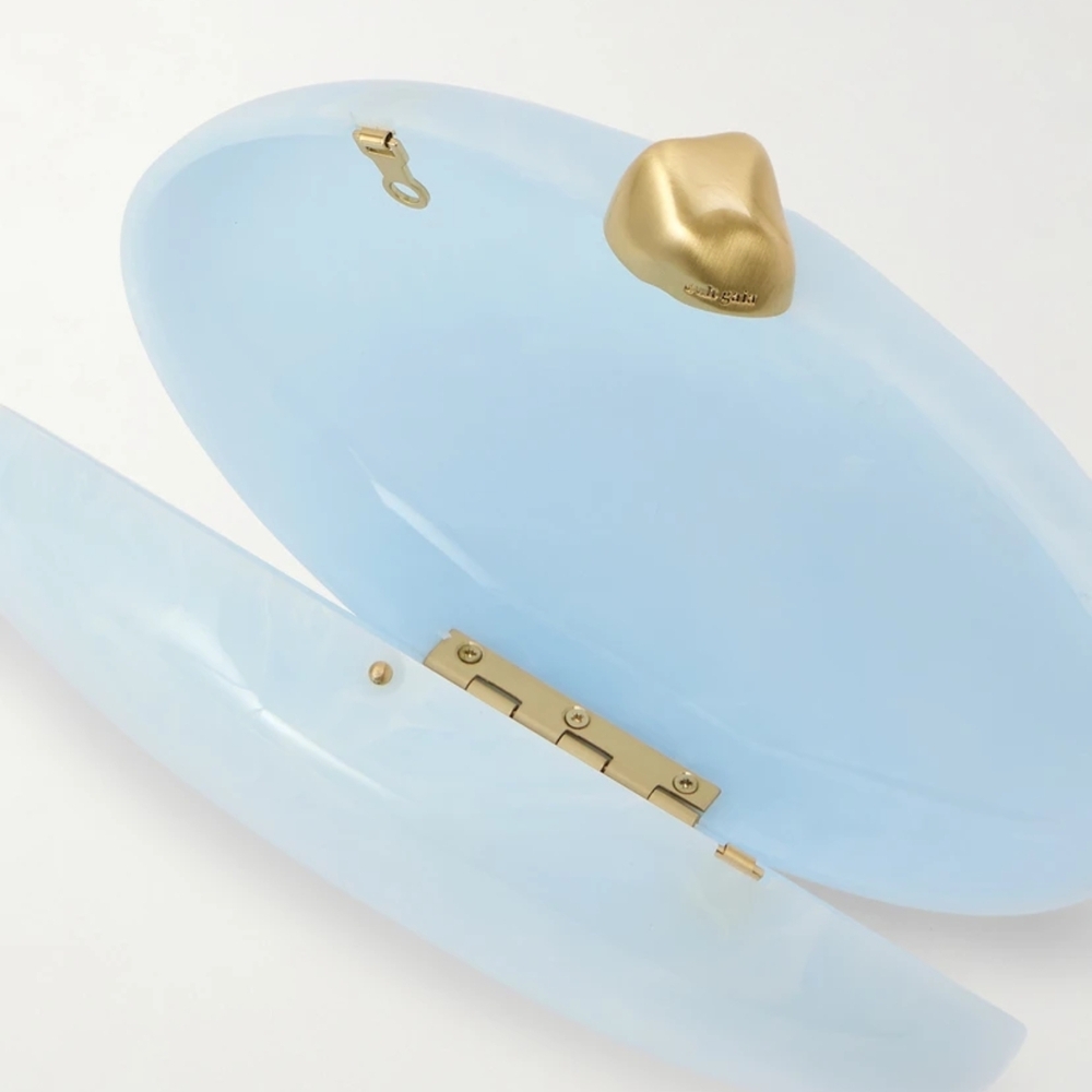 Cult Gaia Beautiful Sky Blue Clutch Purse - Picture 6 of 11